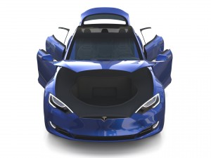 tesla model s 2016 blue with interior Modèle 3D