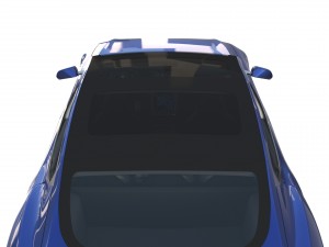 tesla model s 2016 blue with interior Modèle 3D