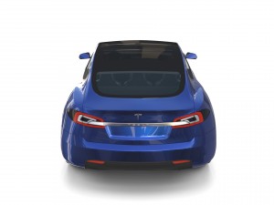 tesla model s 2016 blue with interior Modèle 3D