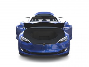 tesla model s 2016 blue with interior Modèle 3D