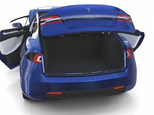 tesla model s 2016 blue with interior Modèle 3D