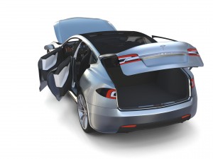 tesla model s 2016 silver with interior 3D Model