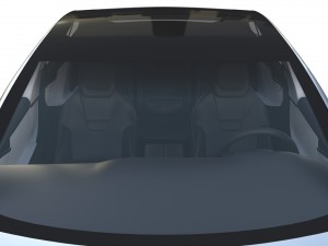 tesla model s 2016 silver with interior 3D Model