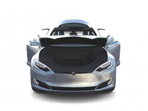 tesla model s 2016 silver with interior 3D Model