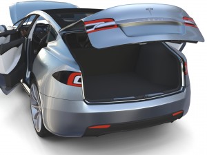 tesla model s 2016 silver with interior 3D Model