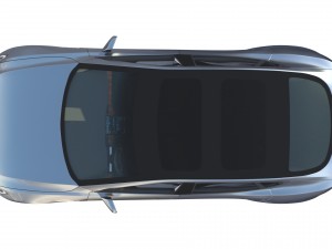 tesla model s 2016 silver with interior and chassis model 3Dモデル