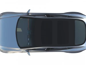 tesla model s 2016 silver with interior and chassis model 3D Model