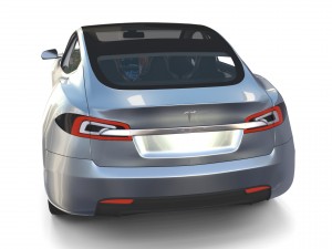 tesla model s 2016 silver with interior and chassis model 3Dモデル