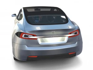 tesla model s 2016 silver with interior and chassis model 3D Model