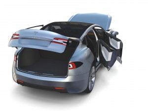 tesla model s 2016 silver with interior and chassis model 3Dモデル