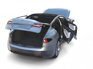 tesla model s 2016 silver with interior and chassis model 3D Model