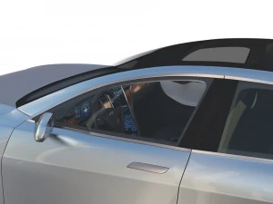 tesla model s 2016 silver with interior and chassis model 3D Model