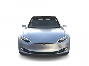 tesla model s 2016 silver with interior and chassis model 3Dモデル