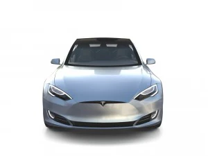 tesla model s 2016 silver with interior and chassis model 3D Model