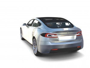 tesla model s 2016 silver with interior and chassis model 3Dモデル