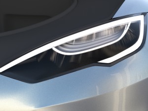 tesla model s 2016 silver with interior and chassis model 3Dモデル