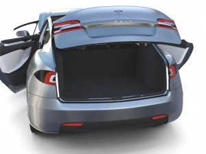 tesla model s 2016 silver with interior and chassis model 3Dモデル