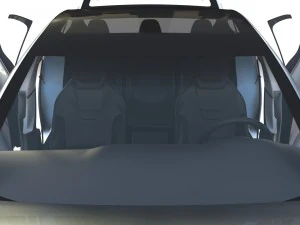 tesla model s 2016 silver with interior and chassis model 3D Model