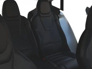 tesla model s 2016 silver with interior and chassis model 3D Model