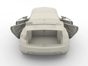 tesla model s 2016 silver with interior and chassis model 3D Model