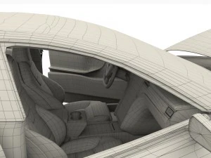 tesla model s 2016 silver with interior and chassis model 3D Model