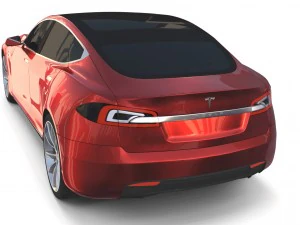 tesla model s 2016 red 3D Model