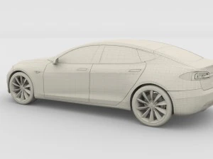 tesla model s 2016 red 3D Model