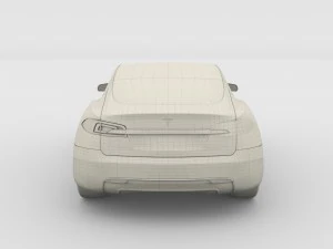 tesla model s 2016 red 3D Model
