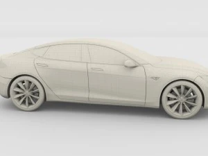 tesla model s 2016 red 3D Model