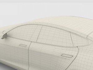 tesla model s 2016 red 3D 모델