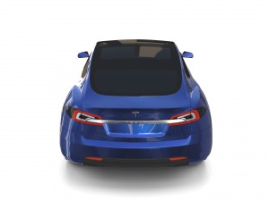 tesla model s 2016 blue Modèle 3D