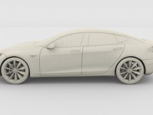 tesla model s 2016 blue Modèle 3D