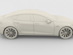 tesla model s 2016 blue Modèle 3D