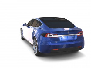 tesla model s 2016 blue Modèle 3D