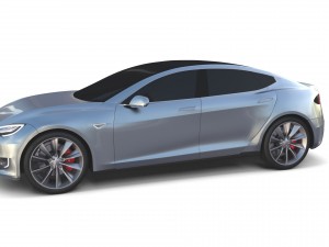 tesla model s 2016 silver Modelo 3D