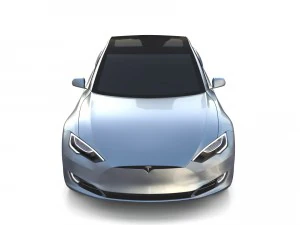 tesla modello s 2016 argento Modello 3D