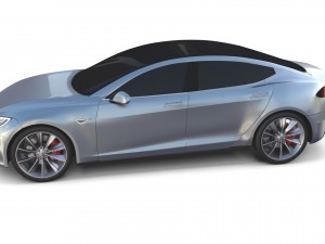 tesla model s 2016 silver Modelo 3D
