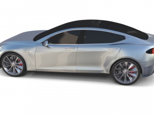 tesla model s 2016 silver Modelo 3D