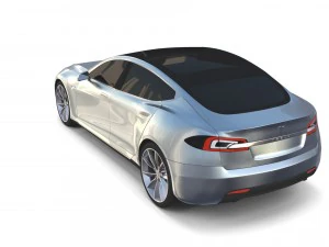 tesla modello s 2016 argento Modello 3D
