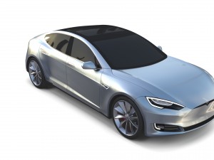 tesla model s 2016 silver Modelo 3D