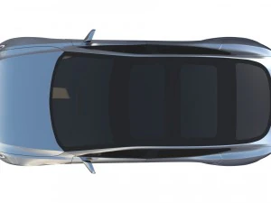 tesla modello s 2016 argento Modello 3D