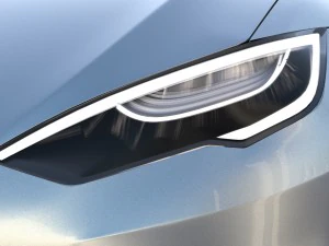 tesla modello s 2016 argento Modello 3D