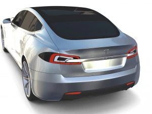 tesla modello s 2016 argento Modello 3D