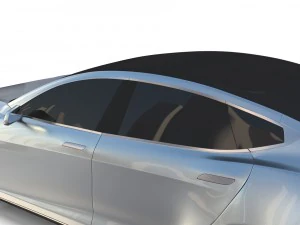 tesla modello s 2016 argento Modello 3D