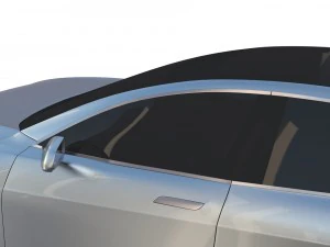 tesla modello s 2016 argento Modello 3D