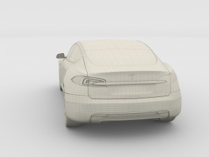 tesla model s 2016 silver Modelo 3D