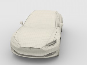 tesla model s 2016 silver Modelo 3D