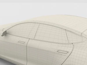 tesla modello s 2016 argento Modello 3D