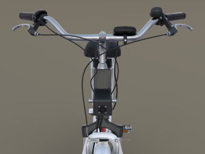 electric city bicycle and station Model 3D