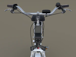electric city bicycle and station 3D Model